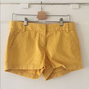Yellow J. Crew 3” shorts